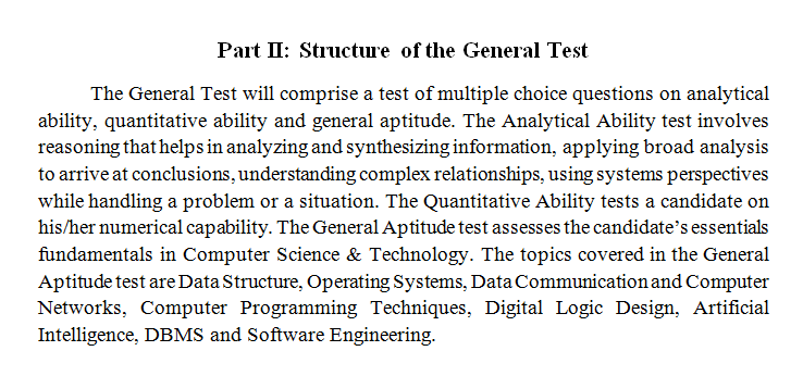 Entrance Exam Structure for Ph.D. 