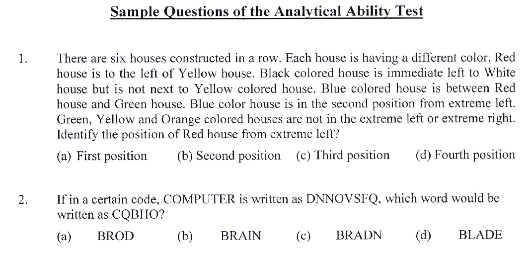 Entrance Exam Structure for Ph.D. 